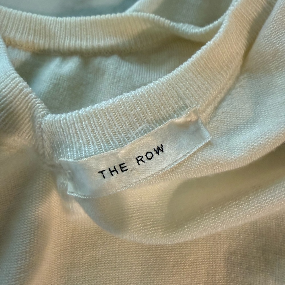 The Row Paolo Wool & Silk Top - White - Picture 8 of 11